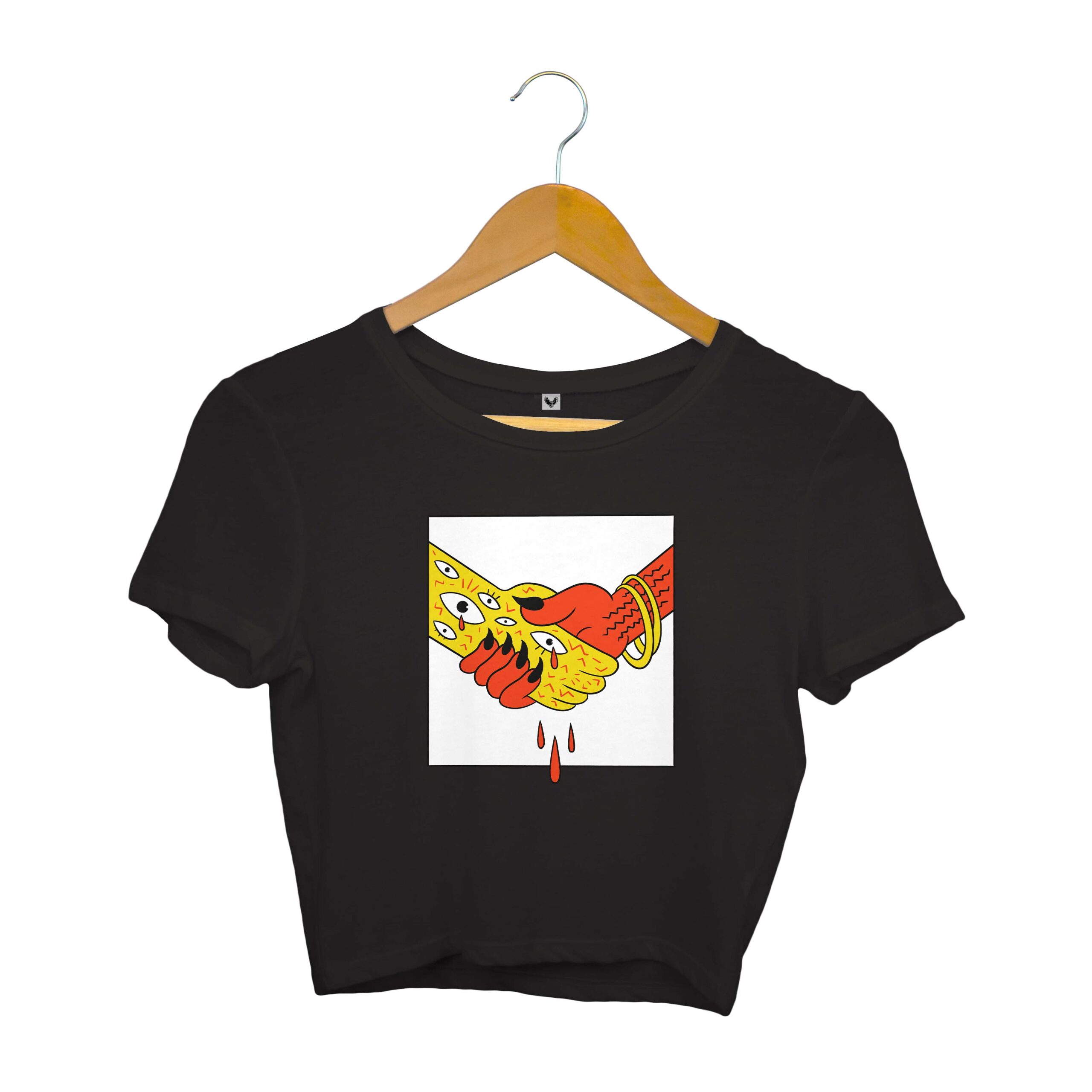 Devil Handshake Crop Top